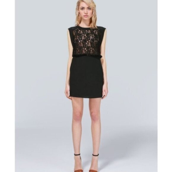 NEW Aritzia Wilfred Sablons 100% Silk Floral Lace Ivory Dress Size 6 - Picture 4 of 16